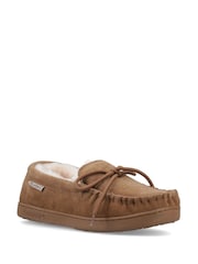 Bearpaw Brown Moc II Suede Slippers - Image 2 of 4