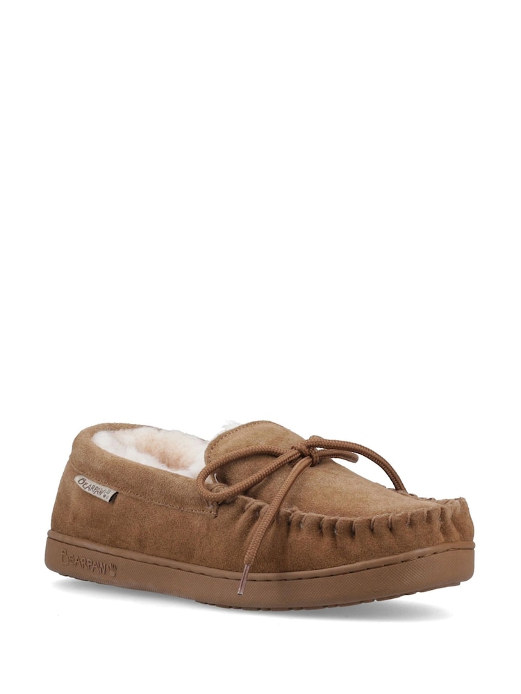 Bearpaw Brown Moc II Suede Slippers - Image 2 of 4 Bearpaw Brown Moc II Suede Slippers - Image 2 of 4