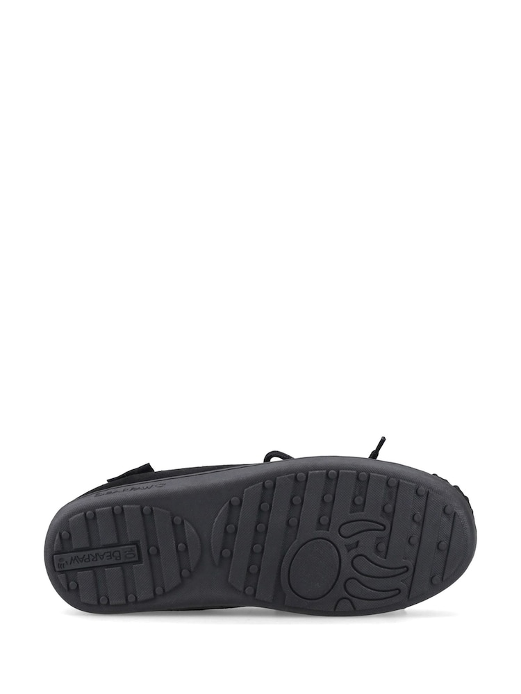 Bearpaw Black Moc II Suede Slippers - Image 4 of 4 Bearpaw Black Moc II Suede Slippers - Image 4 of 4