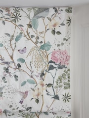 Natural Ready Made Blackout Roman Blind Floral Reflection - Image 3 of 8