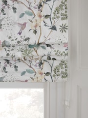 Natural Ready Made Blackout Roman Blind Floral Reflection - Image 4 of 8