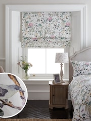 Natural Ready Made Blackout Roman Blind Floral Reflection - Image 7 of 8