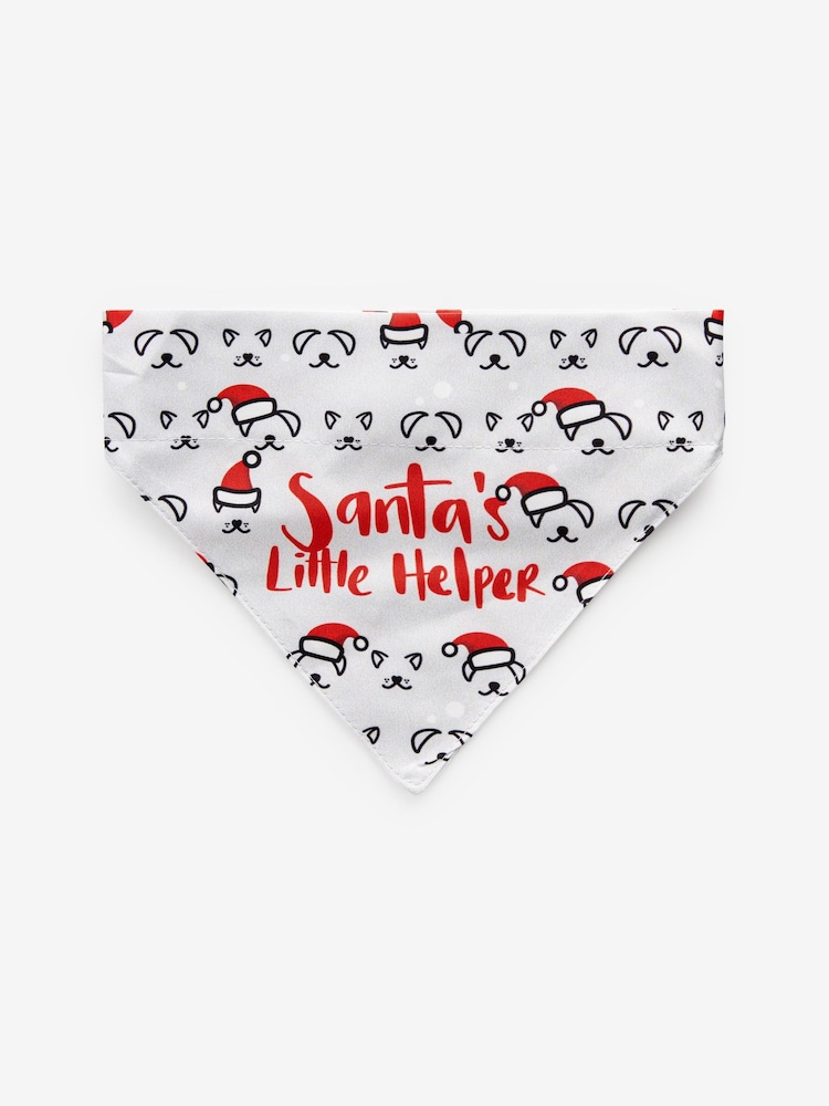 Christmas Slogan Pet Bandana - Image 1 of 2 Christmas Slogan Pet Bandana - Image 1 of 2