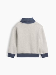 Gap Grey Baby and Toddler VintageSoft Varsity Shawl Cardigan (6mths-5yrs) - Image 2 of 2