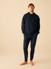 Navy Blue Lightweight Oversized Zip Up Hoodie - Image 3 of 10