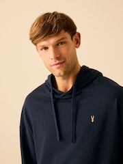 Navy Blue Lightweight Oversized Zip Up Hoodie - Image 5 of 10