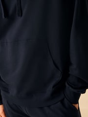 Navy Blue Lightweight Oversized Zip Up Hoodie - Image 7 of 10