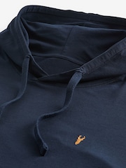 Navy Blue Lightweight Oversized Zip Up Hoodie - Image 9 of 10