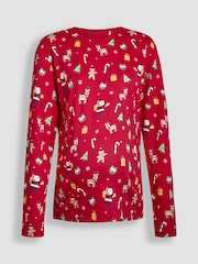 JoJo Maman Bébé Red Christmas Pyjamas Set - Image 3 of 8