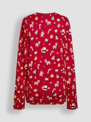 JoJo Maman Bébé Red Christmas Pyjamas Set - Image 4 of 8