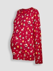 JoJo Maman Bébé Red Christmas Pyjamas Set - Image 5 of 8