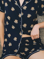 Urban Threads Urban Threads Blue Pancake Print Short Pyjamas Set - صورة 2 من 4
