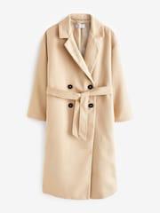 Удлиненное пальто из искусственной шерсти с поясом In The Style Jac Jossa - Изображение 6 из 6