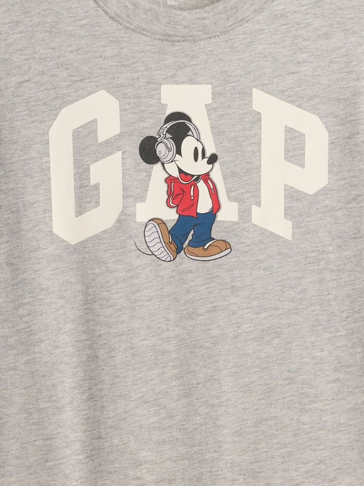 Pilka - „Gap Disney“ marškinėliai su Peliuko Mikio logotipu (6mėn.-5met.) - 3 paveikslėlis iš 3