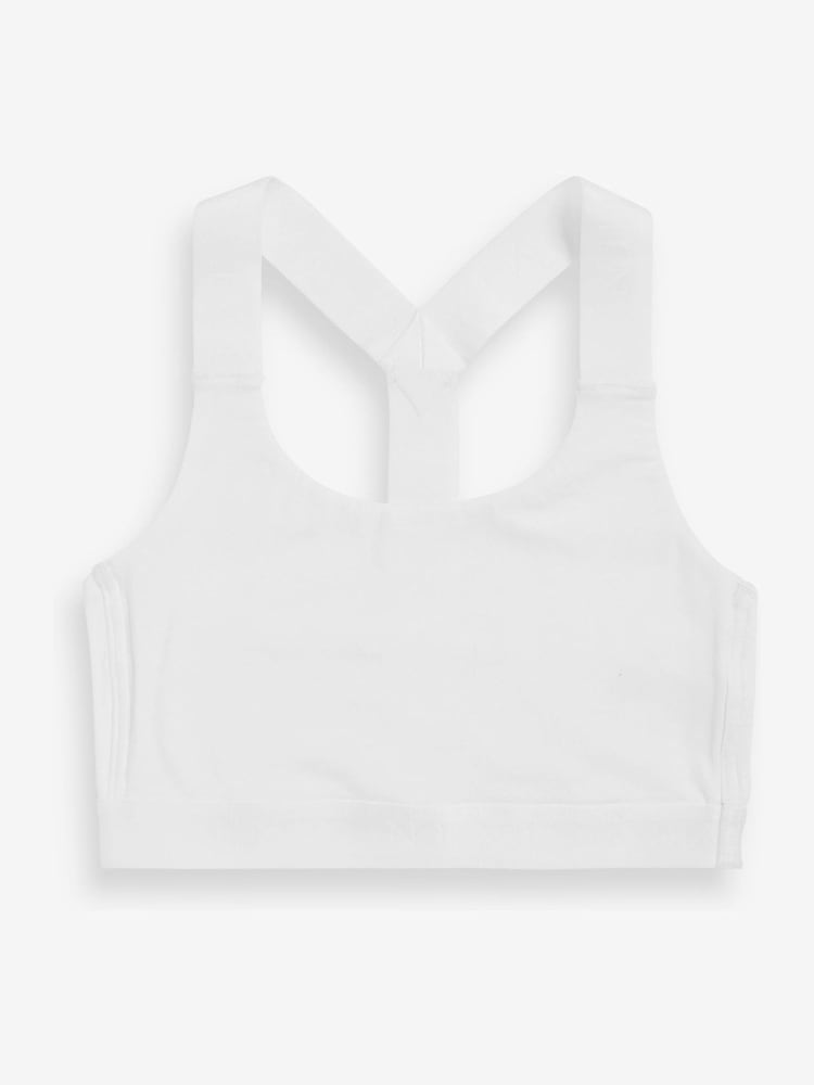 White Active Sports Low Impact Ultimate Comfort Crop Top - Image 4 of 4