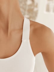 White Active Sports Low Impact Ultimate Comfort Crop Top - Image 6 of 9