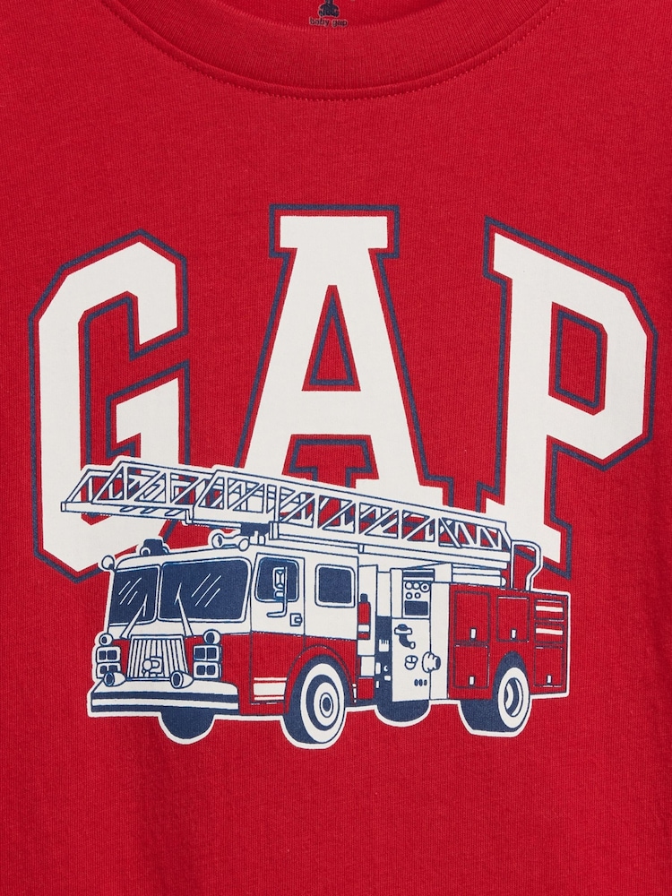 Gap Red Graphic Long Sleeve T-Shirt (6mths-5yrs) - Image 3 of 3