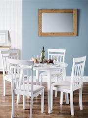 Julian Bowen White Coast Dining Table and 4 Chairs Set - Image 1 of 7