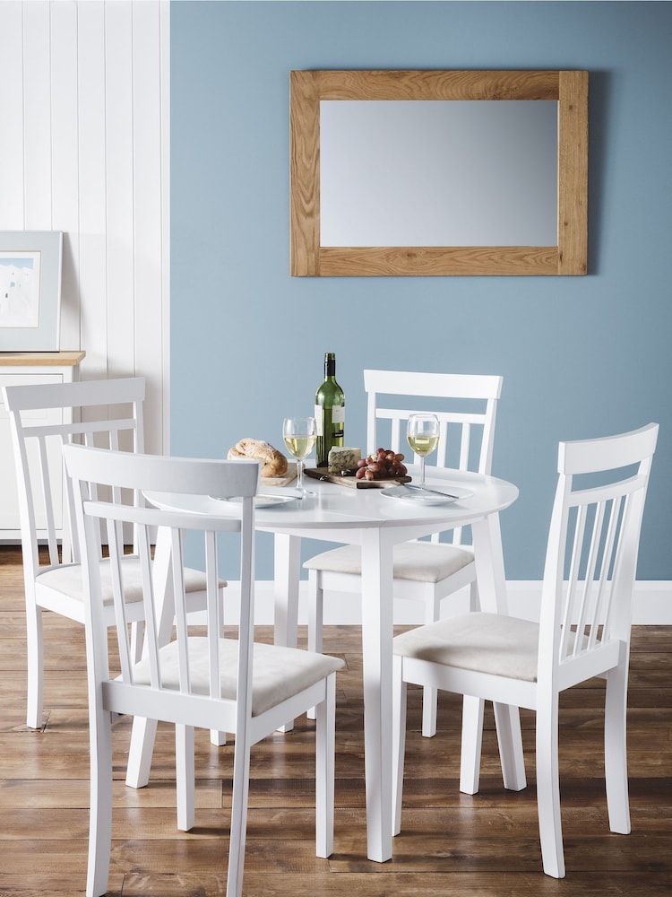 Julian Bowen White Coast Dining Table and 4 Chairs Set - Image 1 of 7