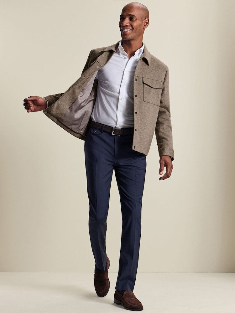 Charles Tyrwhitt Natural Oatmeal Pure Wool Jacket - Image 1 of 6