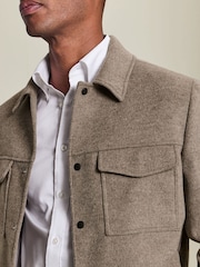 Charles Tyrwhitt Natural Oatmeal Pure Wool Jacket - Image 2 of 6
