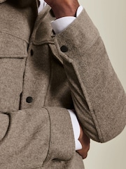 Charles Tyrwhitt Natural Oatmeal Pure Wool Jacket - Image 3 of 6