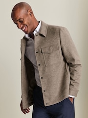 Charles Tyrwhitt Natural Oatmeal Pure Wool Jacket - Image 4 of 6