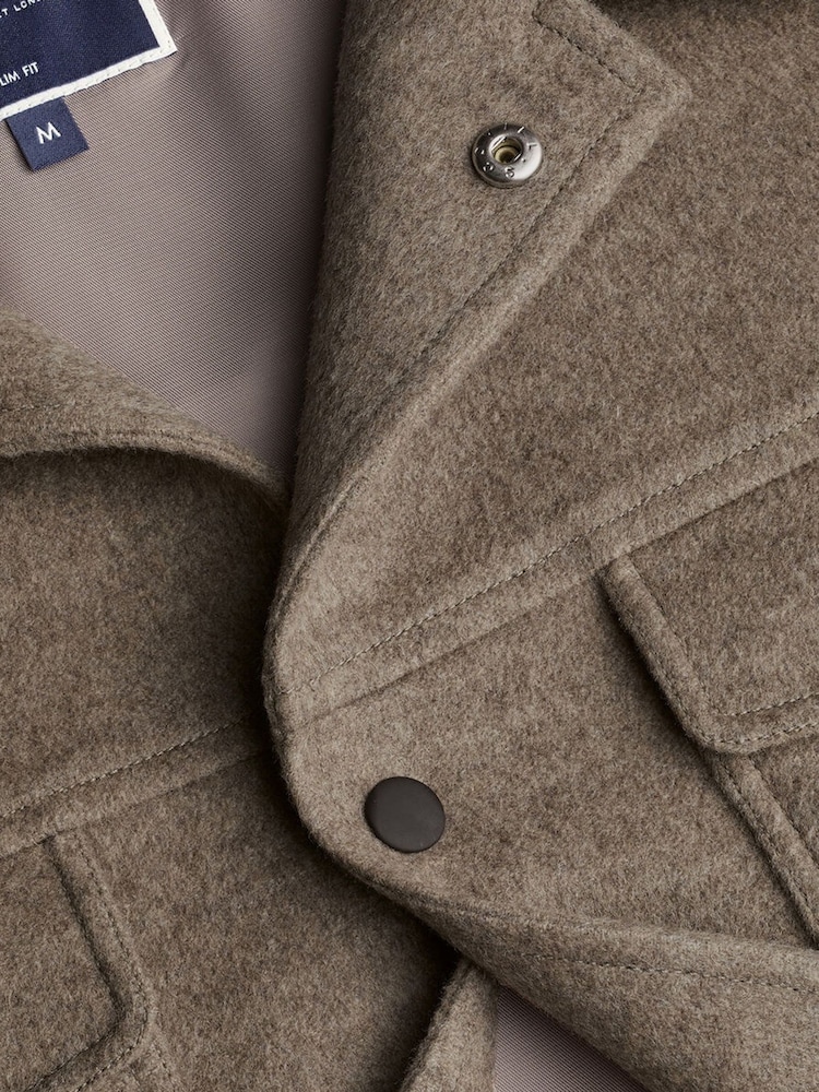 Charles Tyrwhitt Natural Oatmeal Pure Wool Jacket - Image 6 of 6