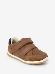 Tan Brown Standard Fit (F) Touch Fastening Leather First Walker Baby Shoes - Image 10 of 13
