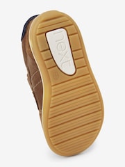 Tan Brown Standard Fit (F) Touch Fastening Leather First Walker Baby Shoes - Image 12 of 13