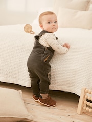 Tan Brown Standard Fit (F) Touch Fastening Leather First Walker Baby Shoes - Image 3 of 13