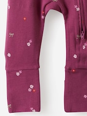 Cotton On Purple Growie Long Sleeve Zip Romper - Image 3 of 3
