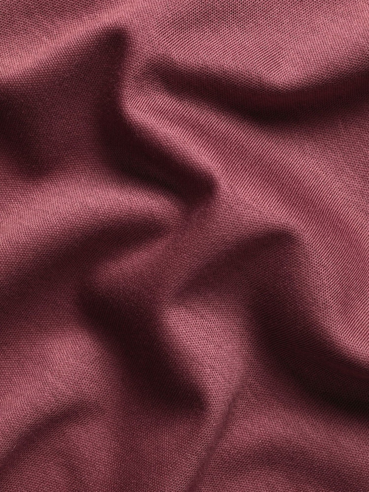 Charles Tyrwhitt Pink 100% Cotton Plain Long Sleeve Jersey Polo Shirt - Image 6 of 6