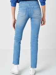 Mid Blue Denim Super Stretch Soft Sculpt Pull-On Slim Leggings - Image 1 of 5