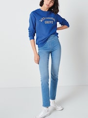 Mid Blue Denim Super Stretch Soft Sculpt Pull-On Slim Leggings - Image 2 of 5