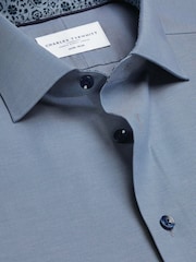 Charles Tyrwhitt Blue Steel  Non-Iron Stretch Floral Printed Trim Slim Fit Shirt - Image 7 of 8