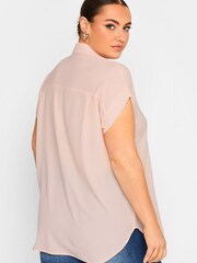 Yours Curve Pink Button Through Shirt - Image 3 of 4