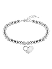 BOSS Silver Tone Beads Collection' Stainless Steel Bracelet - Image 1 of 3