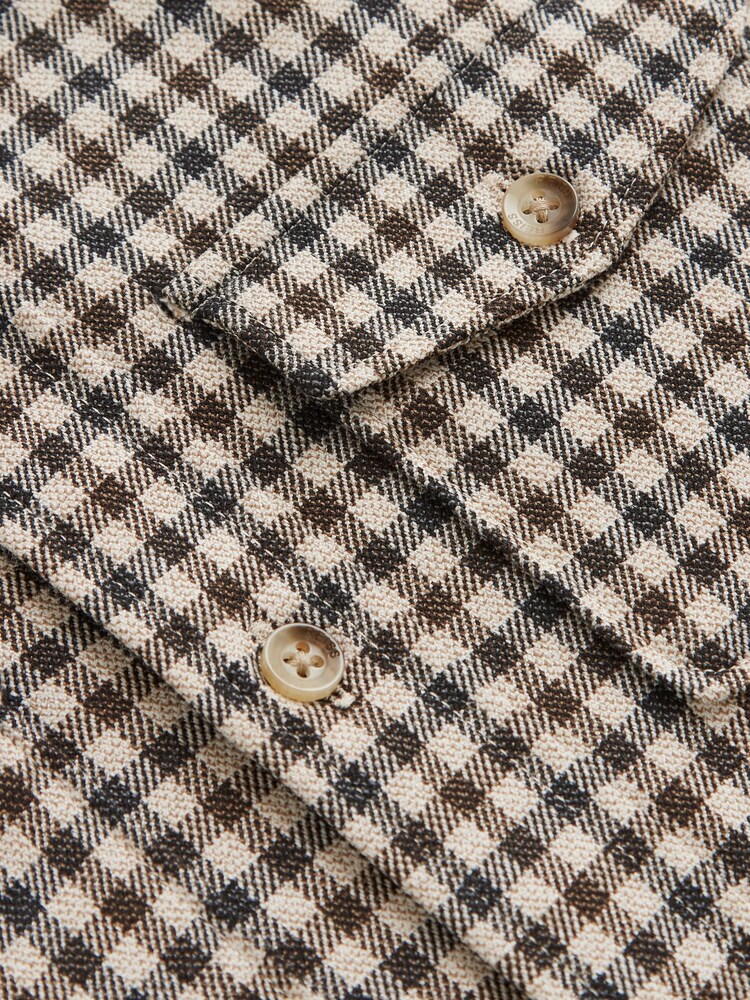 Reiss Chocolate Multi Tremont Senior Brushed Checked Overshirt - Image 6 of 6 Reiss Chocolate Multi Tremont Senior Brushed Checked Overshirt - Image 6 of 6