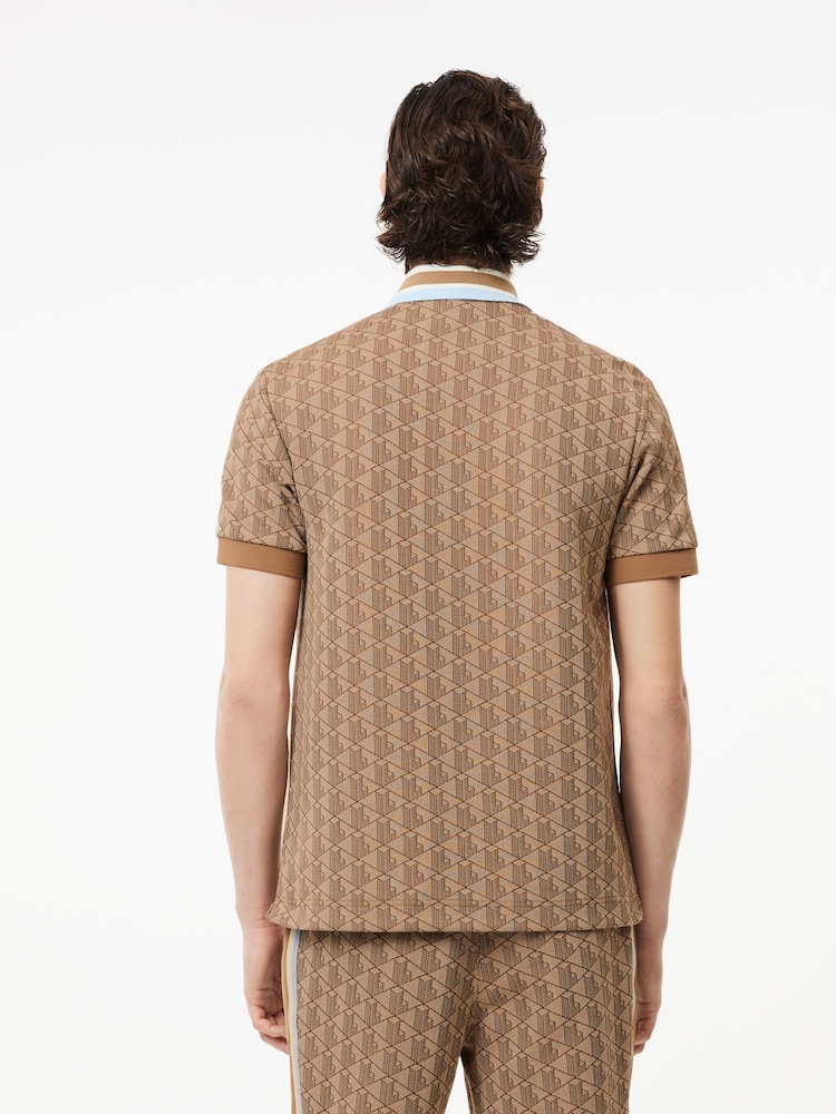 Lacoste Monogram Polo Shirt - Image 2 of 7