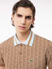 Lacoste Monogram Polo Shirt - Image 3 of 7