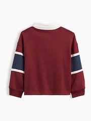 Gap Red/Blue Colourblock Rugby Polo Shirt (6mths-5yrs) - Image 2 of 3
