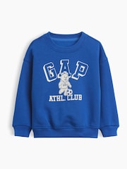 Gap Bright Blue VintageSoft Varsity Logo Sweatshirt (6mths-5yrs) - Image 1 of 2