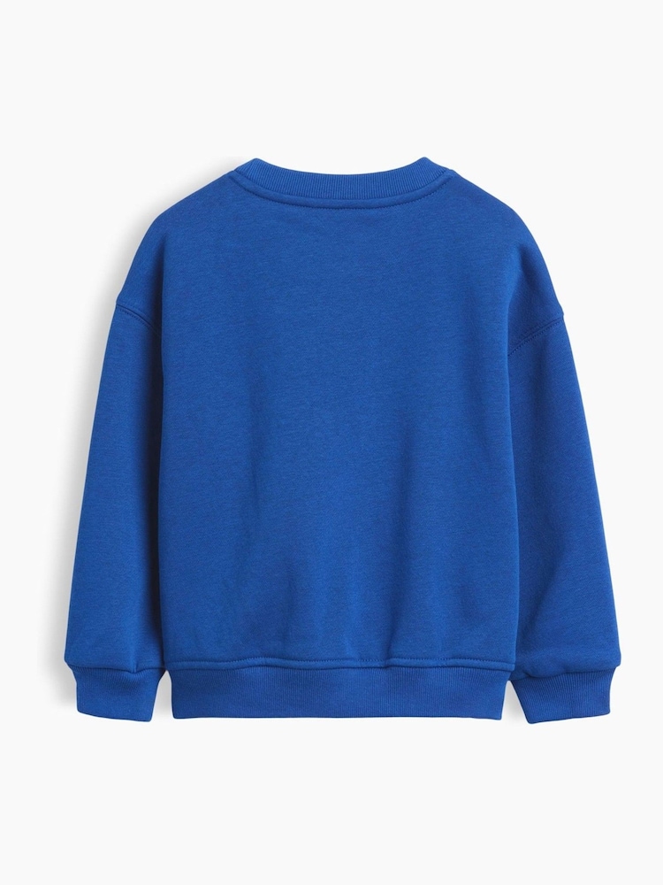 Gap Bright Blue VintageSoft Varsity Logo Sweatshirt (6mths-5yrs) - Image 2 of 2 Gap Bright Blue VintageSoft Varsity Logo Sweatshirt (6mths-5yrs) - Image 2 of 2