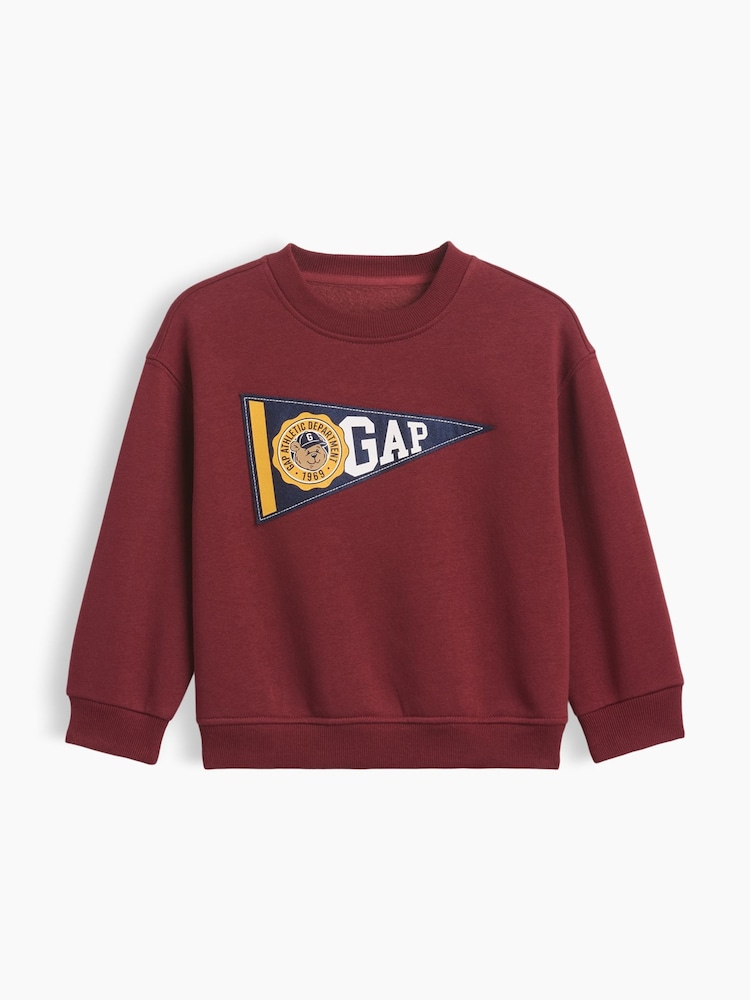 Gap Burgundy Red VintageSoft Varsity Logo Sweatshirt (6mths-5yrs) - Image 1 of 2 Gap Burgundy Red VintageSoft Varsity Logo Sweatshirt (6mths-5yrs) - Image 1 of 2