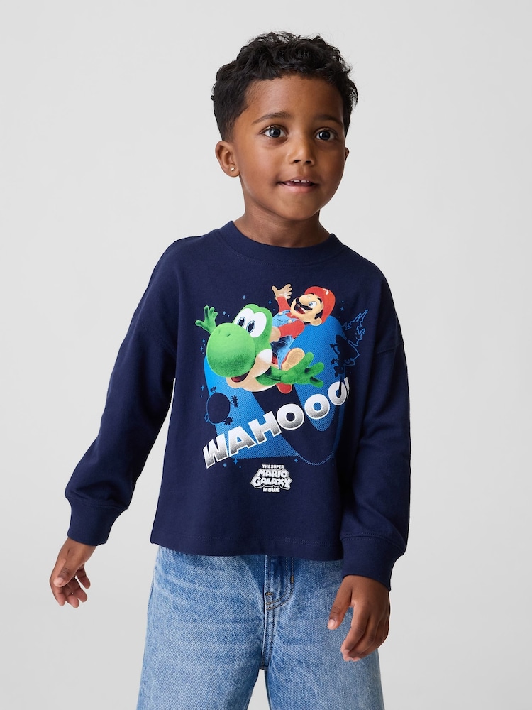 Gap Super Mario Grafisk långärmad T-shirt (6månader-5år) - Bild 1 av 4