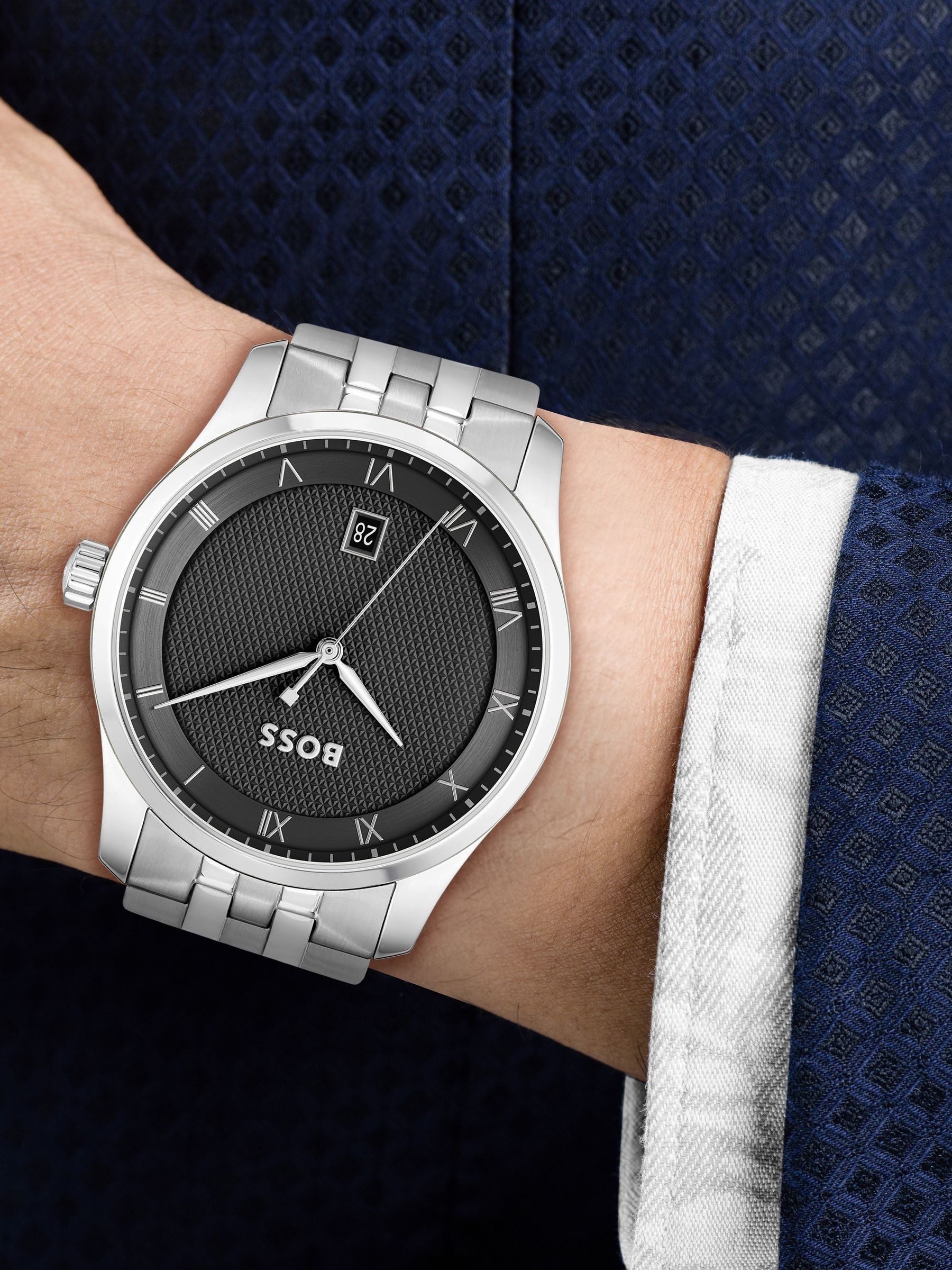 Boss Gents Principle Black Dial Bracelet Watch - Image 4