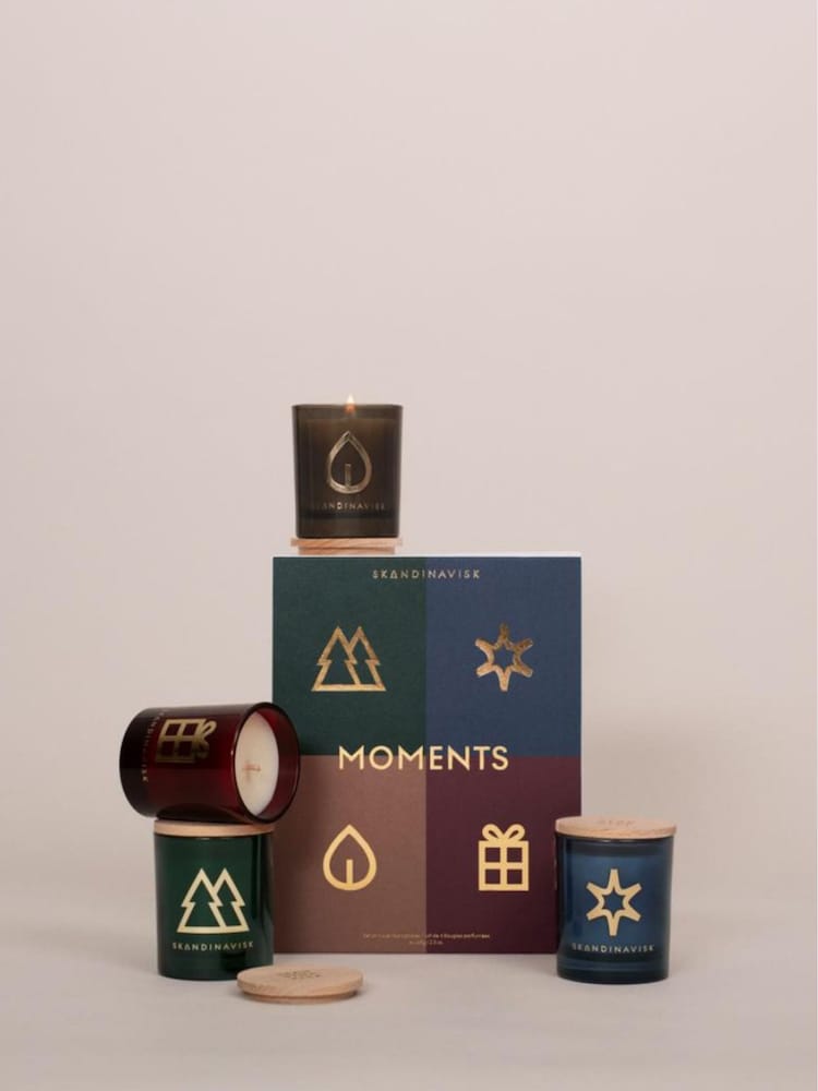 Skandinavisk Moments Scented Candle Gift Set 65g x 4 - Image 1 of 4 Skandinavisk Moments Scented Candle Gift Set 65g x 4 - Image 1 of 4