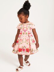Baker by Ted Baker Pink Satin Floral Dress - Image 1 of 8