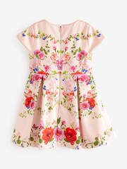 Baker by Ted Baker Pink Satin Floral Dress - Image 6 of 8